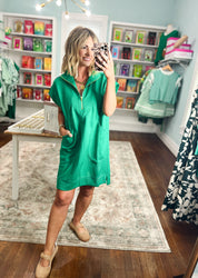 Stay On Your Mind Mini Dress - Kelly Green