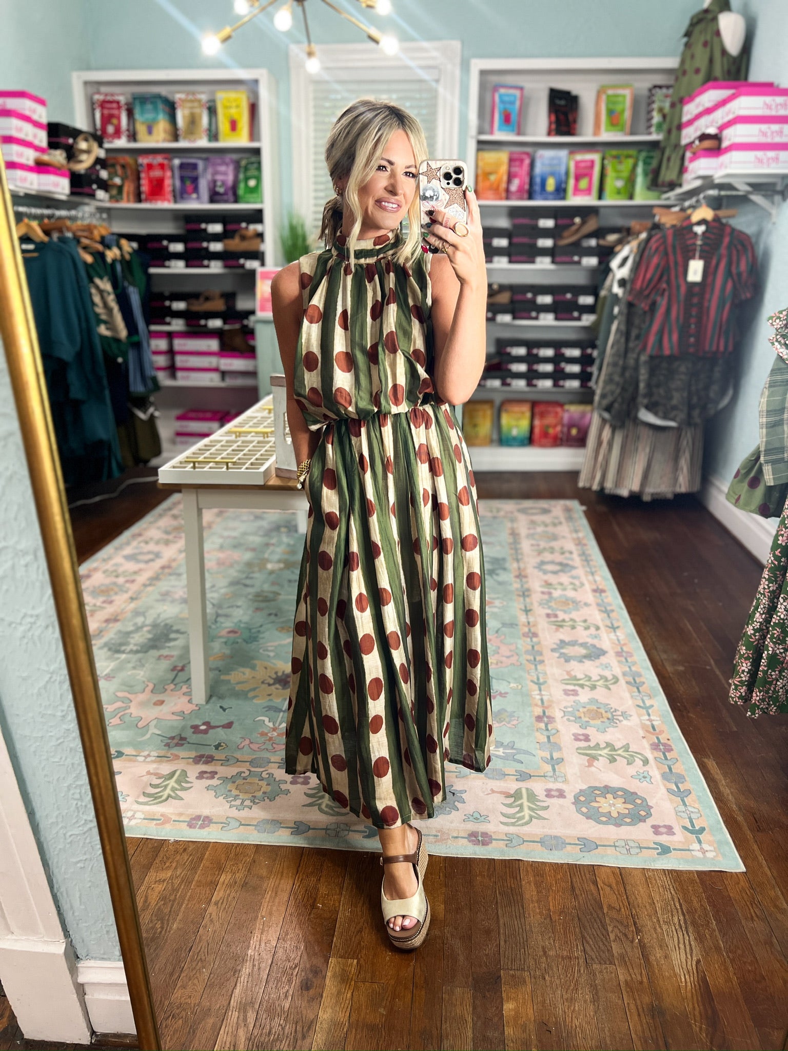 Autumn Affair Sleeveless Midi Dress
