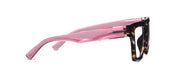 Peepers progressive reading eyeglasses, side view with pink temple and tortoiseshell arms