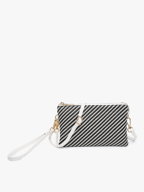 Riley Crossbody/Wristlet-Woven Black