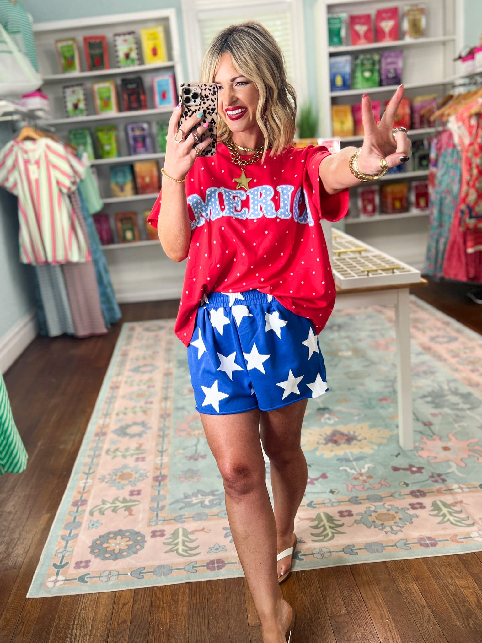 Cosmic Cutie French Terry Shorts - Blue