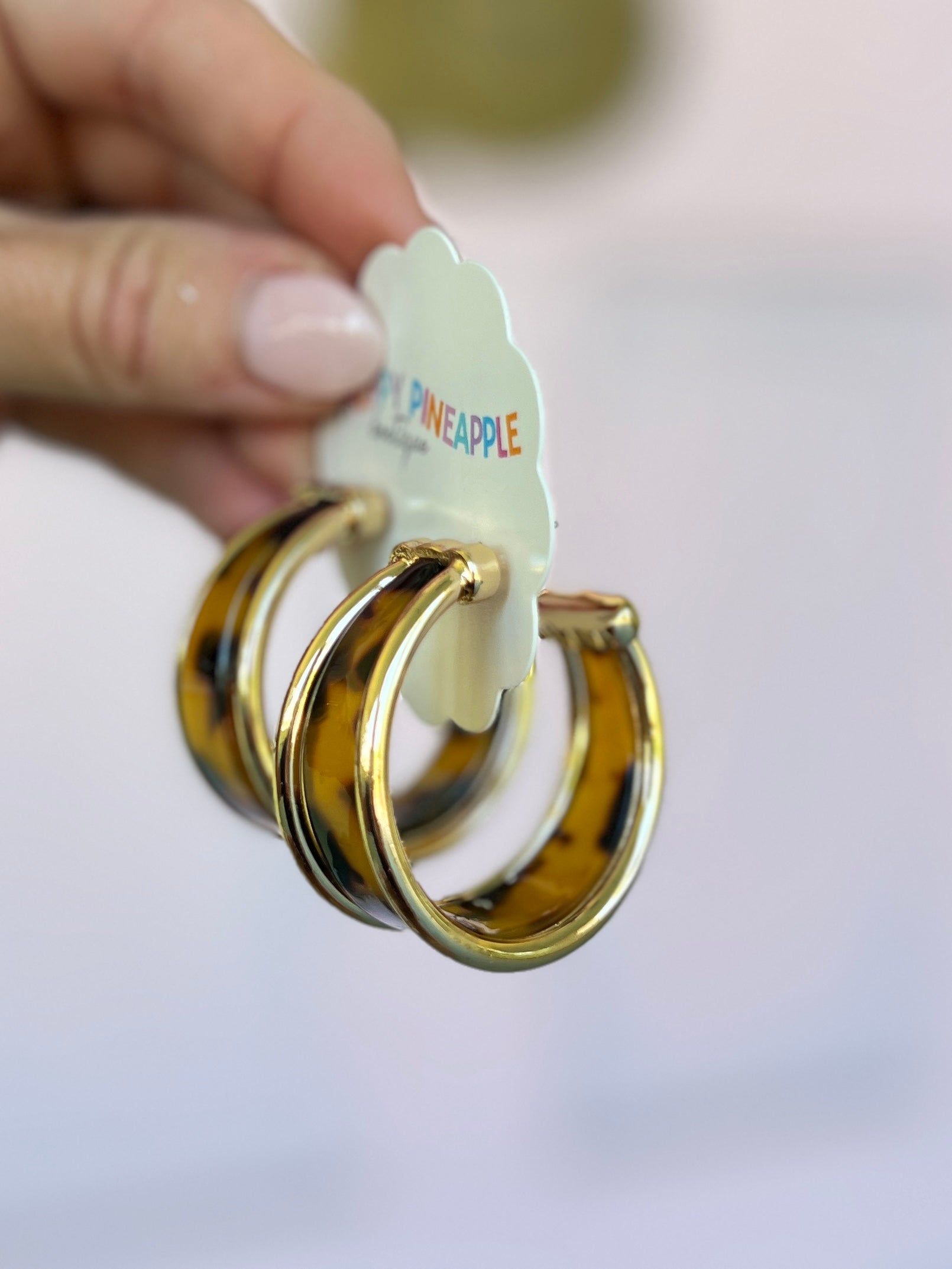 Gradual Acetate Hoops - Tortoise/Gold