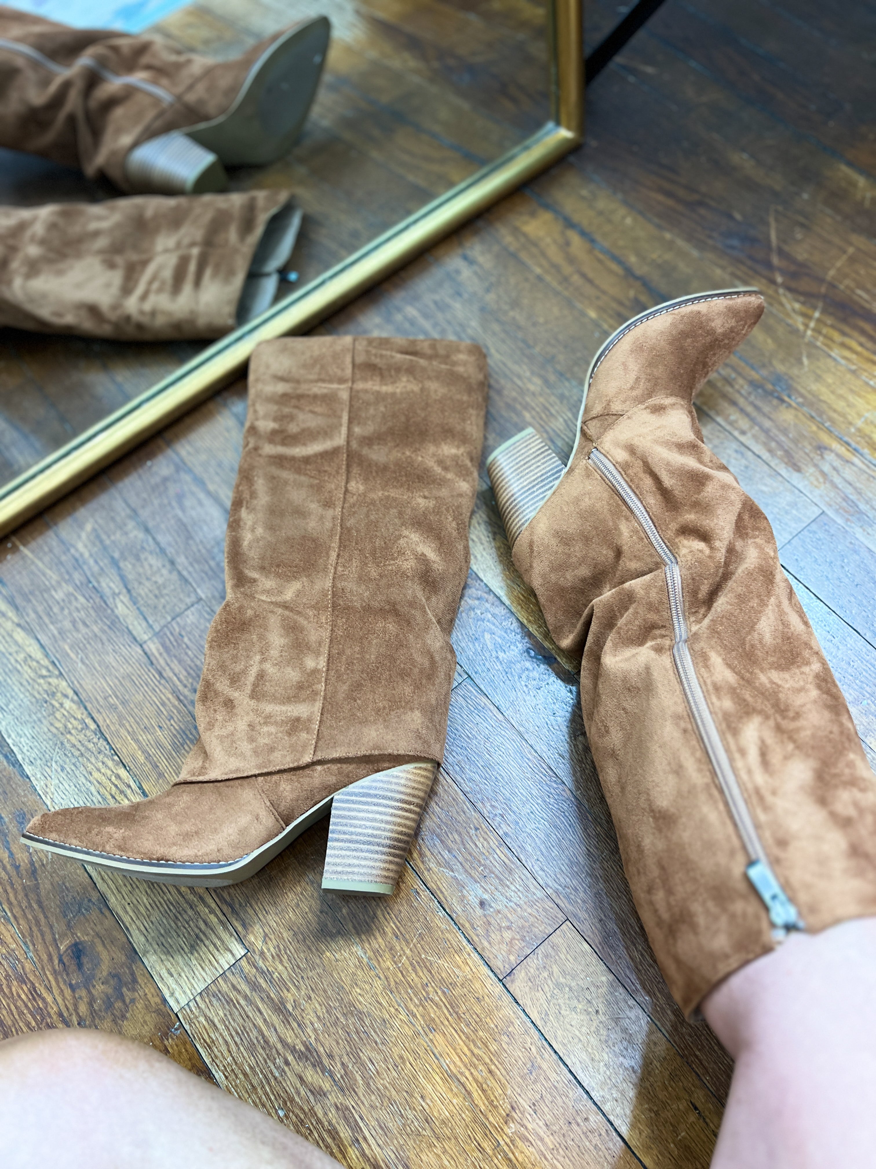 Corkys | High Road - Tobacco Faux Suede