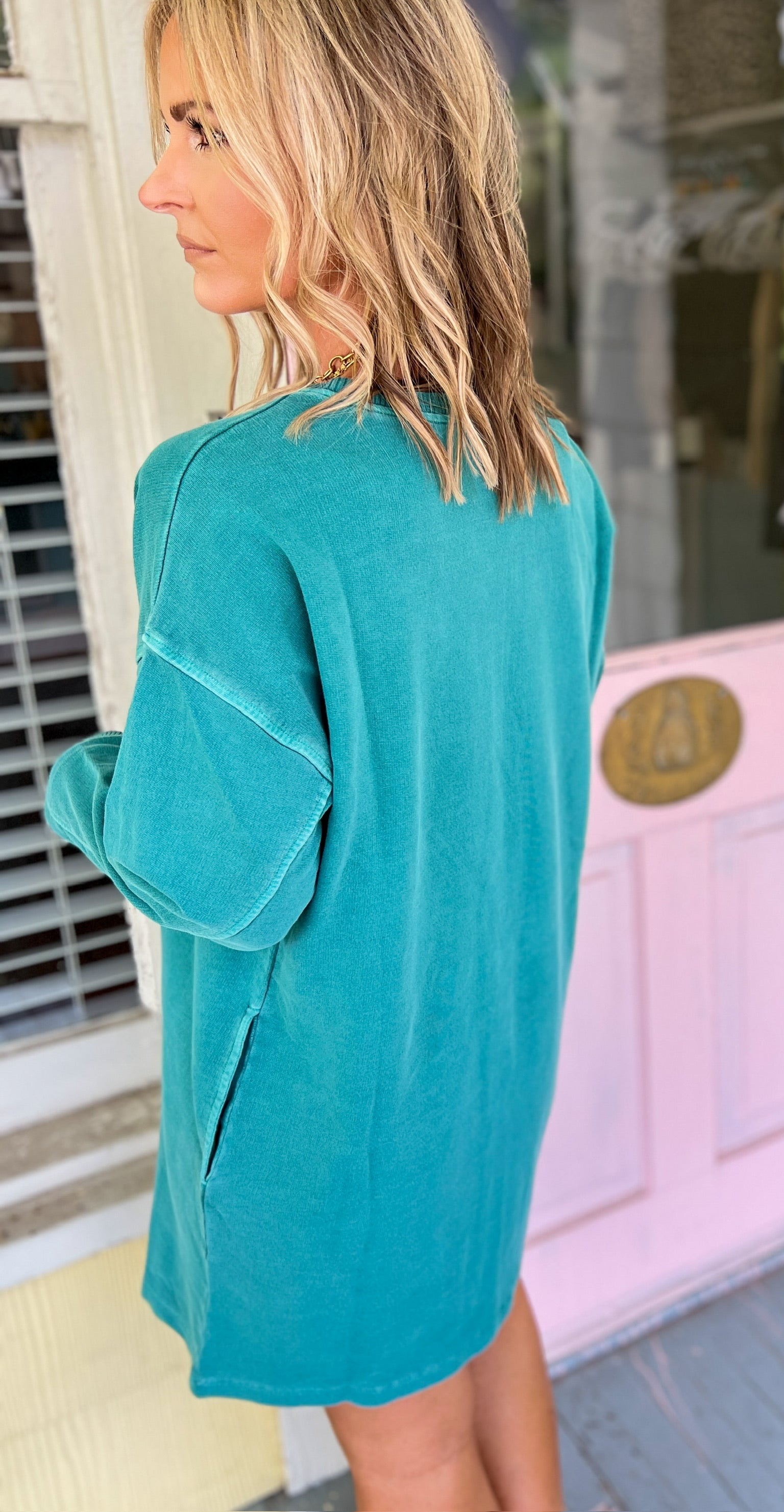 Simple Days Tunic Dress - Teal