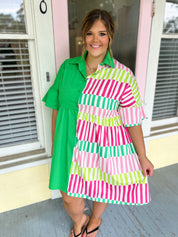 New To Town Dress - Green