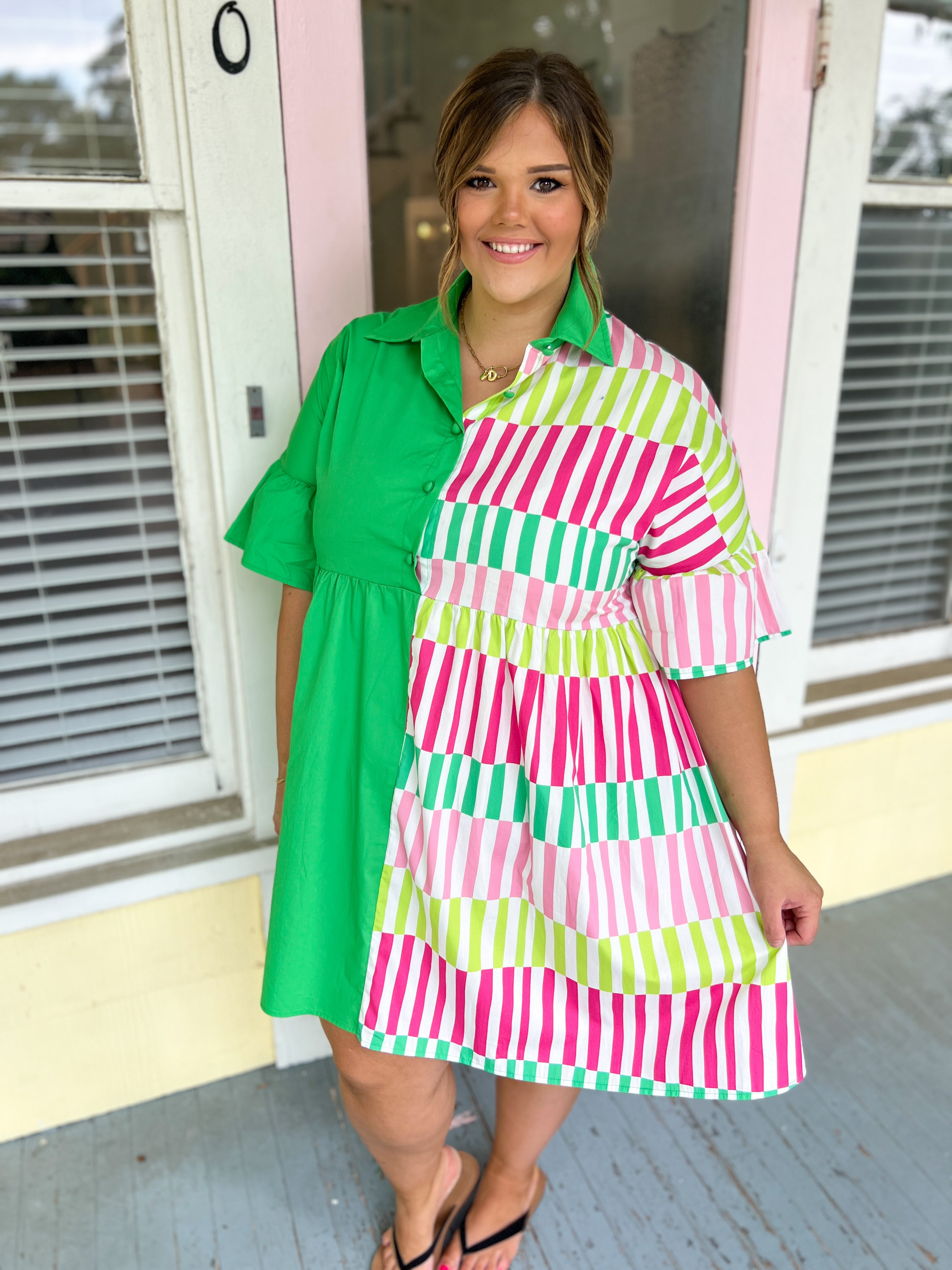 New To Town Dress - Green