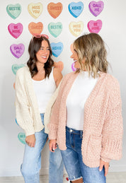 Dare to Dream Knit Cardigan - Pink