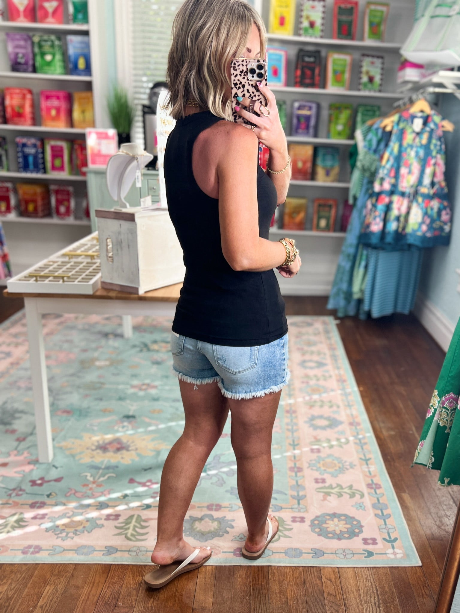 Classic Comfort Ribbed Tank - Black