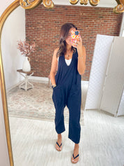 No Longer There Baggie Jumpsuit - Black