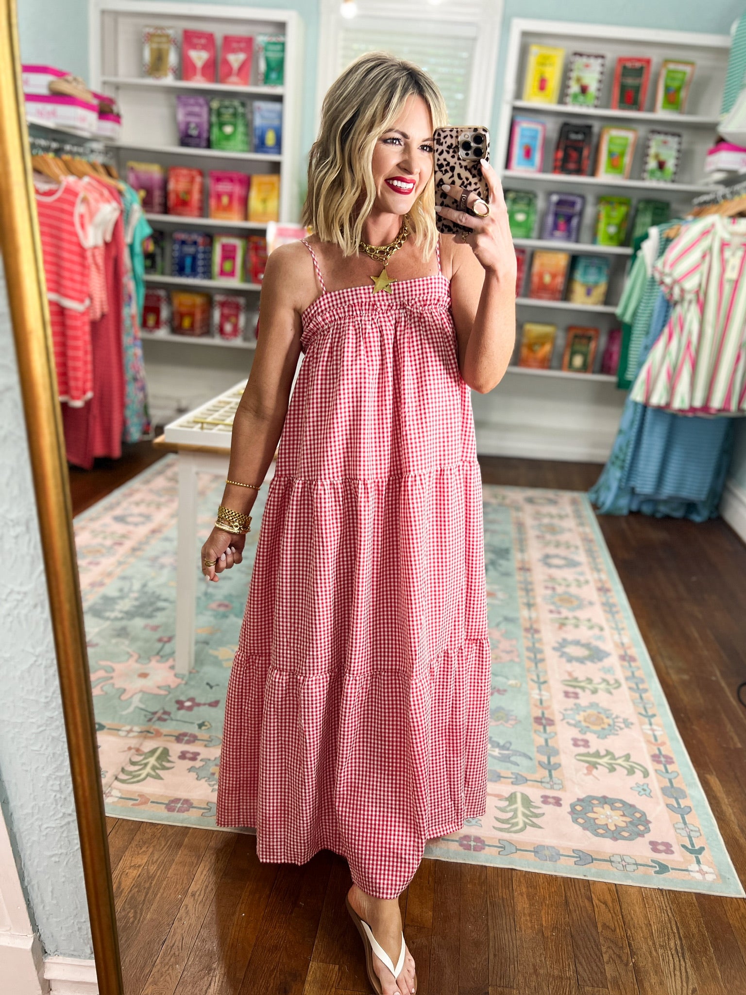 Walk in the Park Gingham Maxi