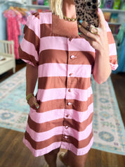 Turning Heads Bold Stripe Mini Dress