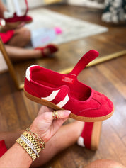 Corkys | Calm Down - Red Faux Suede