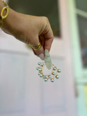Pearl Trimmed Hoops