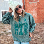 Monochrome Nutcracker Sweatshirt - Forest Green