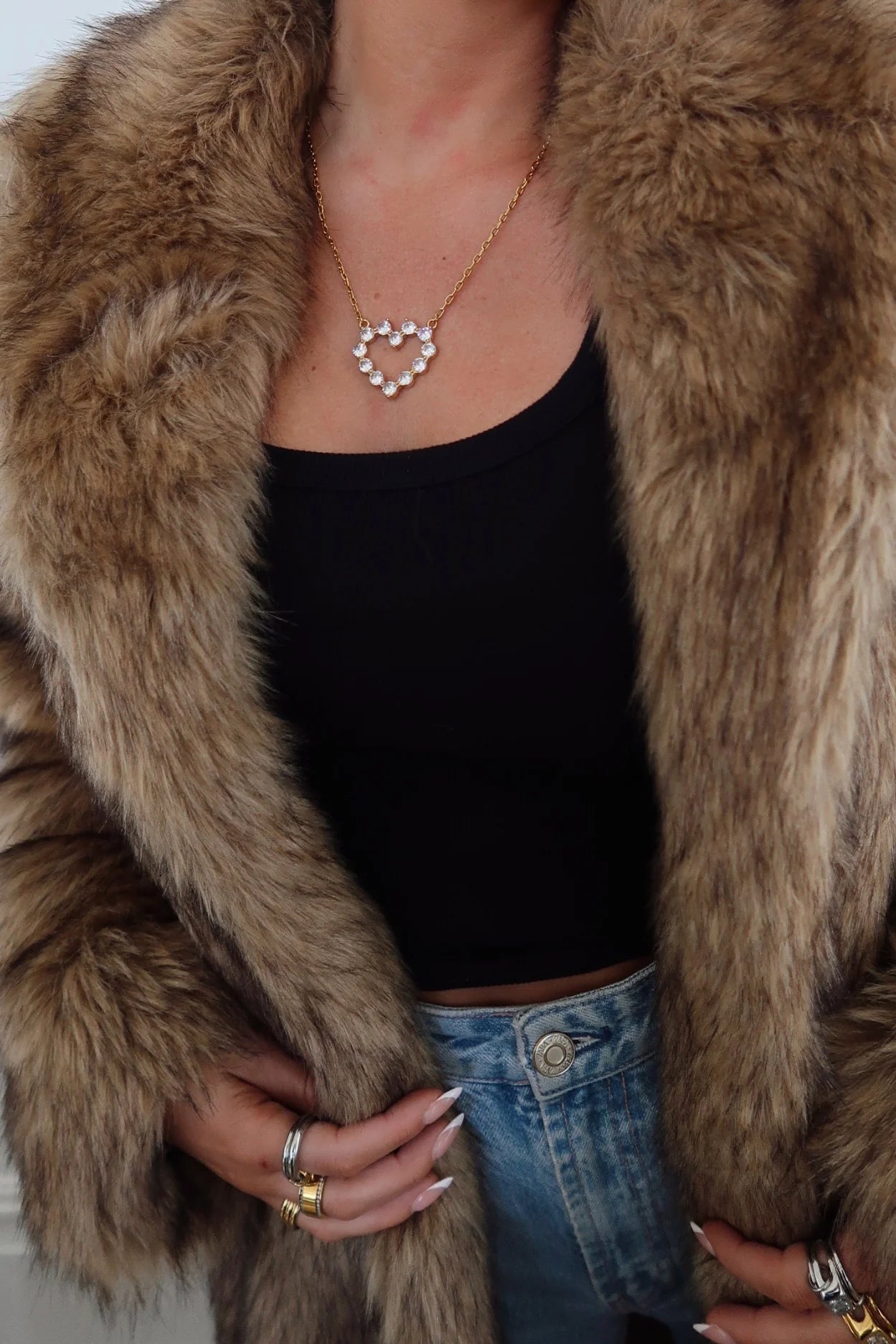 Large Diamond Heart Necklace