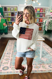 Stars, Stripes, and Styles Sweater Top