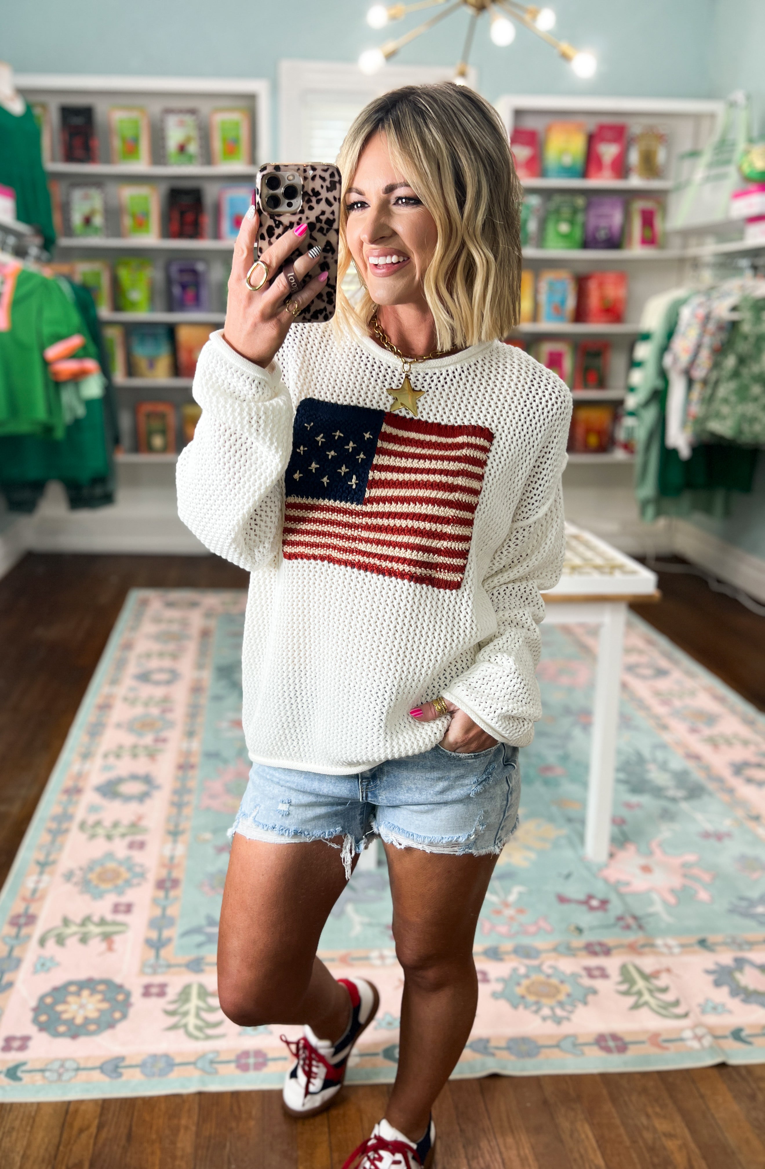 Stars, Stripes, and Styles Sweater Top