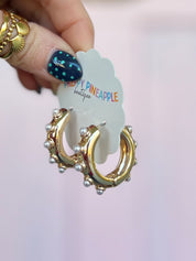 Dotted Huggies Metal Hoops