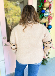 Bound in Style Leopard Star Sweater