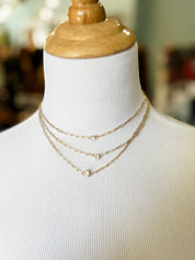 Layer Paper Clip Chain Necklace