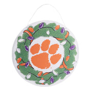 Clemson Reversible Helmet/Wreath Burlee Door Hanging Decor