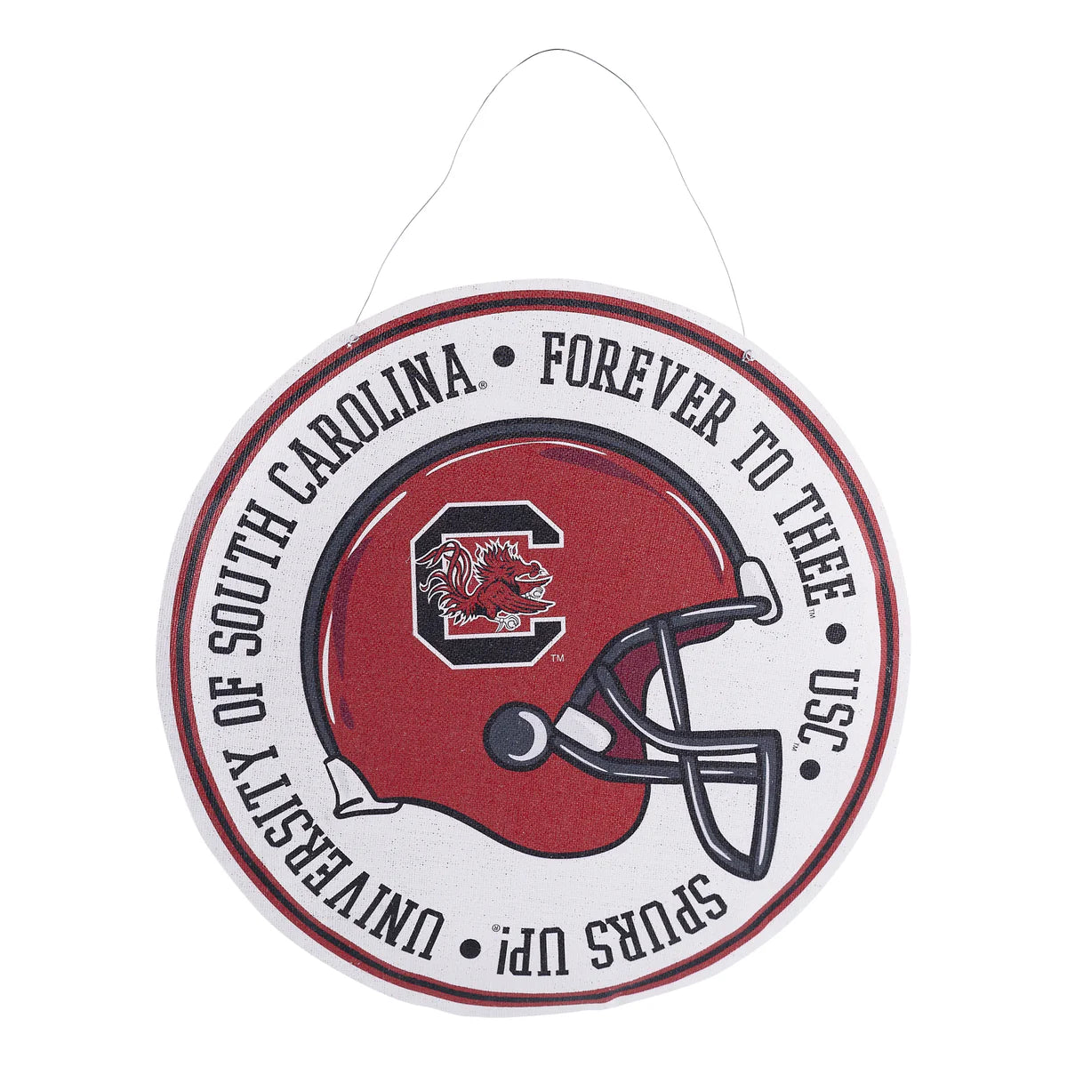 South Carolina Reversible Helmet/Wreath Burlee Door Hanging Decor