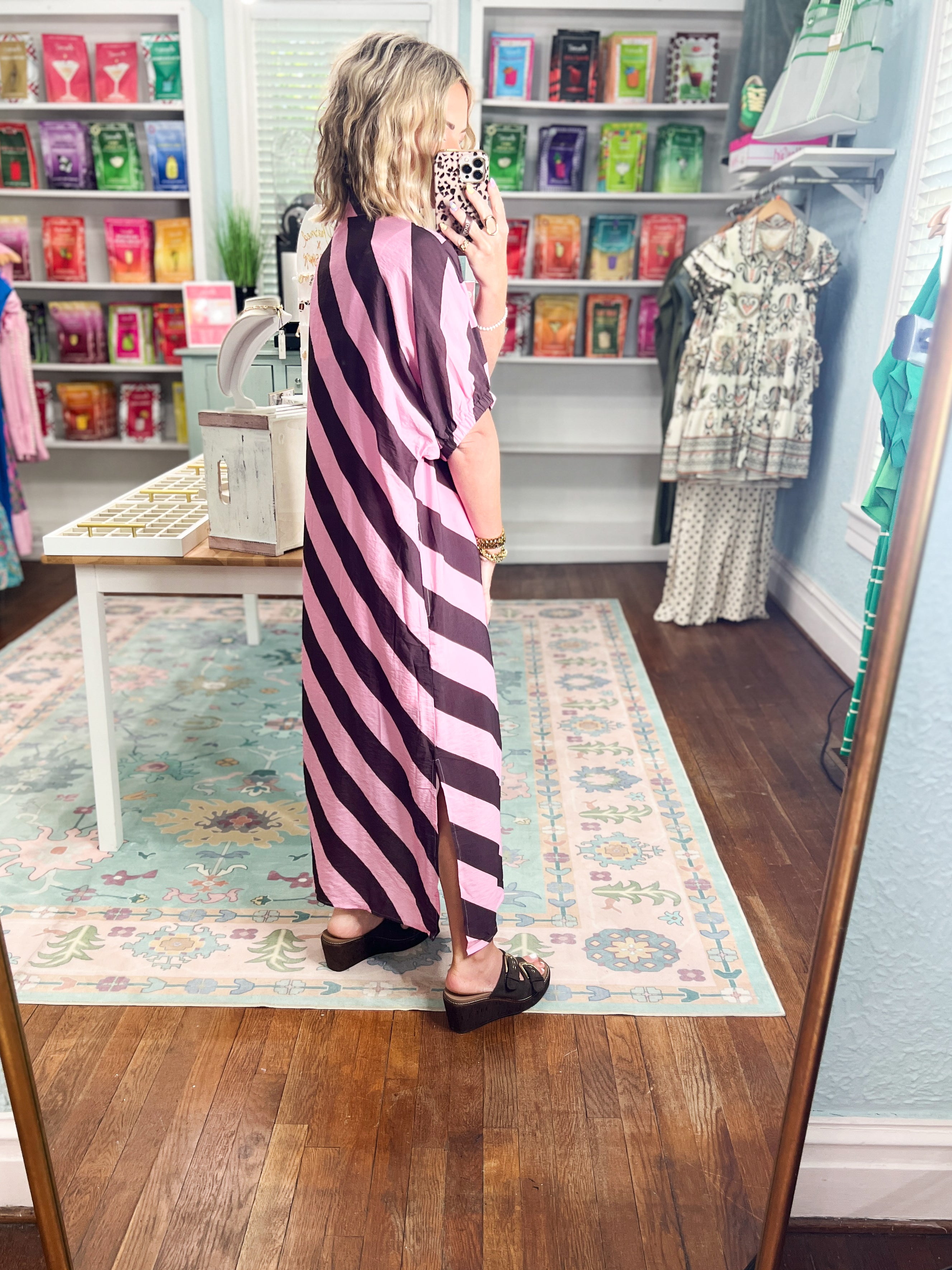 Evening Ease Dolman Sleeve Midi Dress