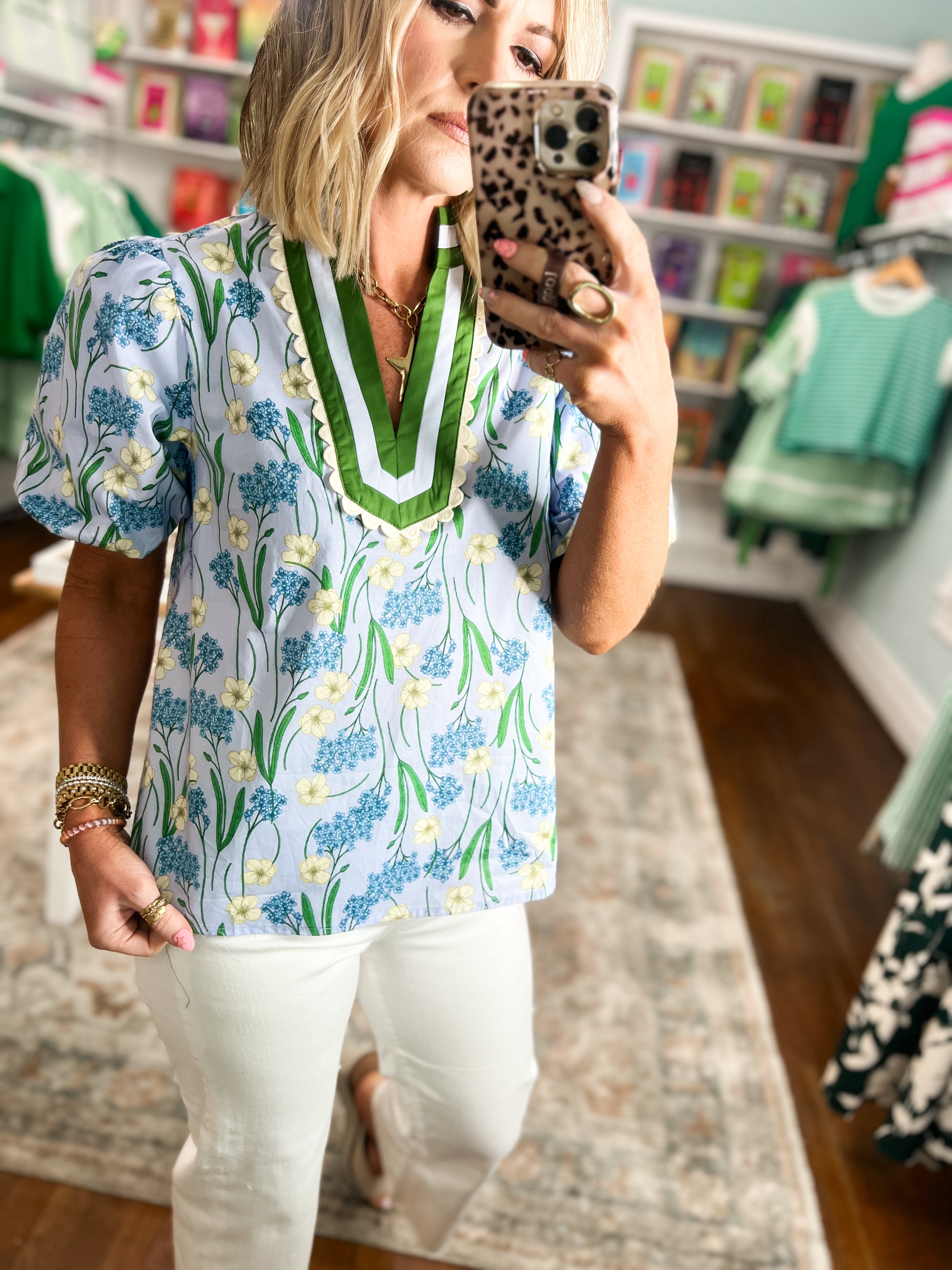 Spring Sweetheart Floral Print Top