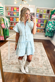 Always the One Denim Dress - Light Indigo