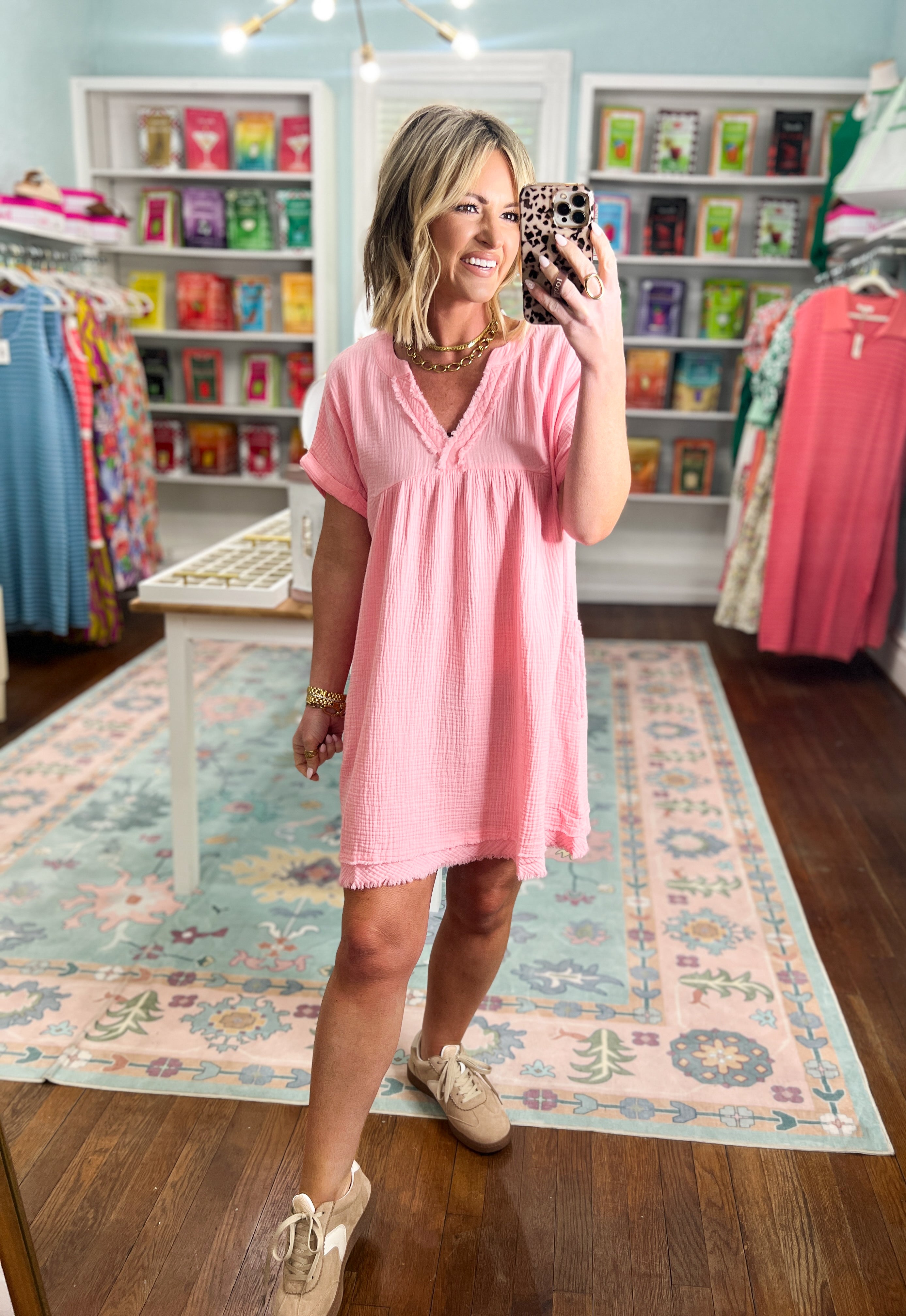 True Connection Dress - Dk Pink