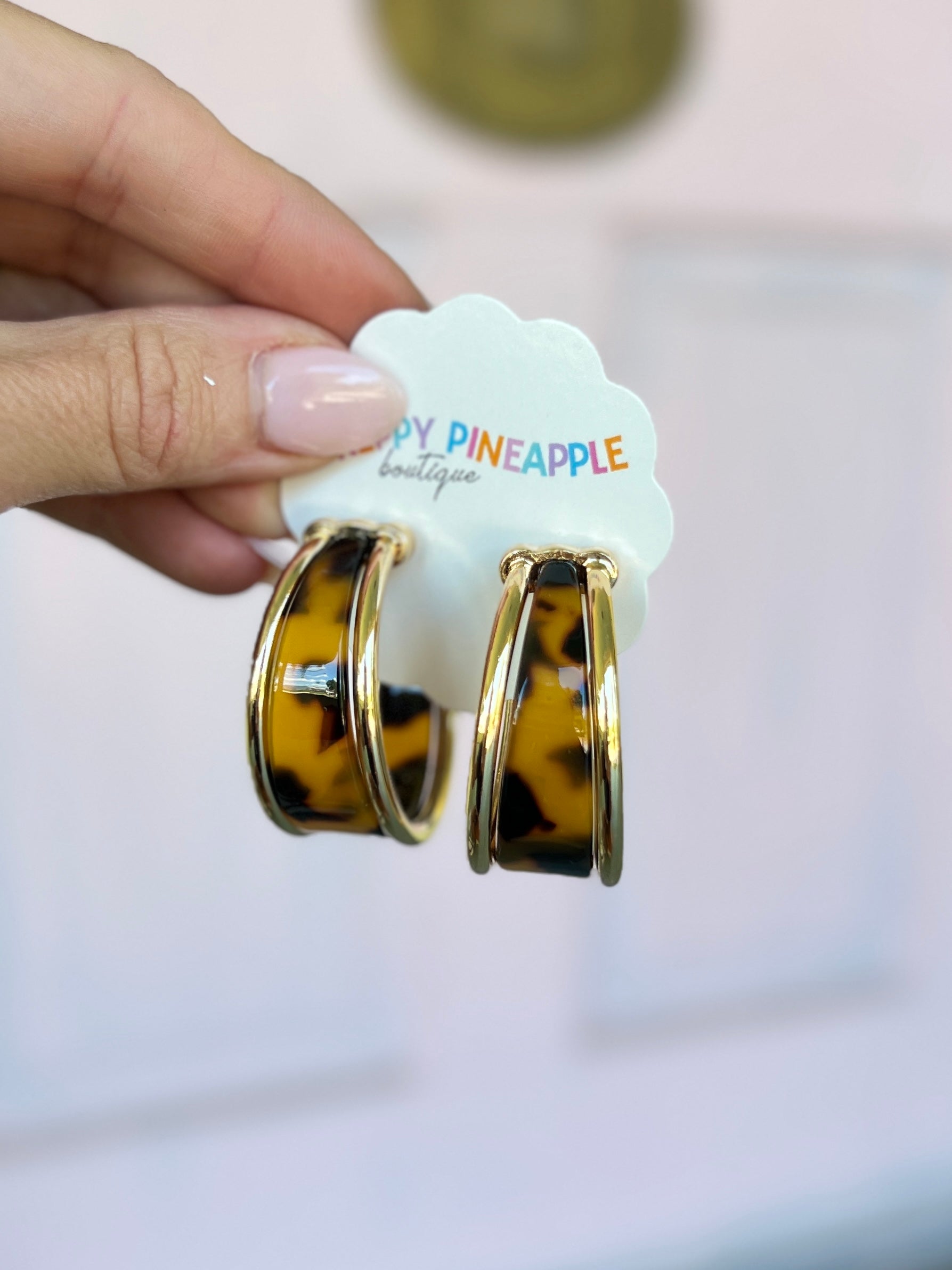 Gradual Acetate Hoops - Tortoise/Gold