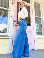 Signature Cutie Wide Leg Denim Jeans