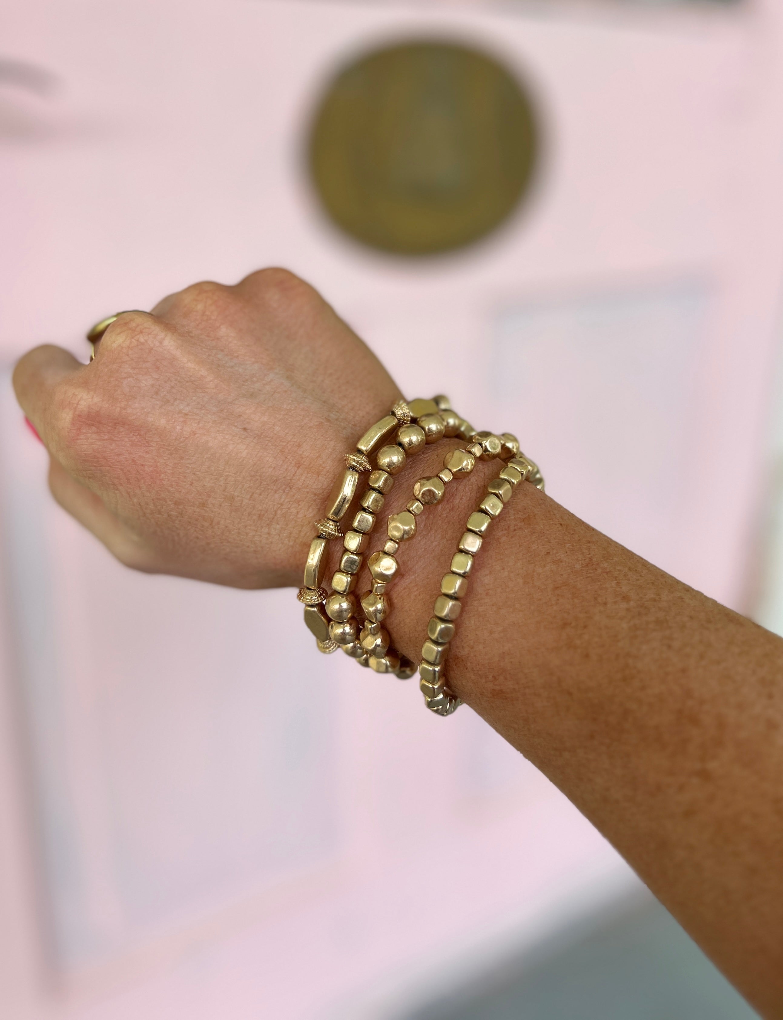 Multi Shape Bracelet Set - Gold
