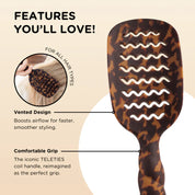 Teleties | Vented Hair Brush - Tortoise