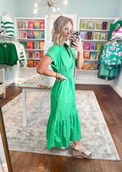 Just A Feeling Midi Dress - Green