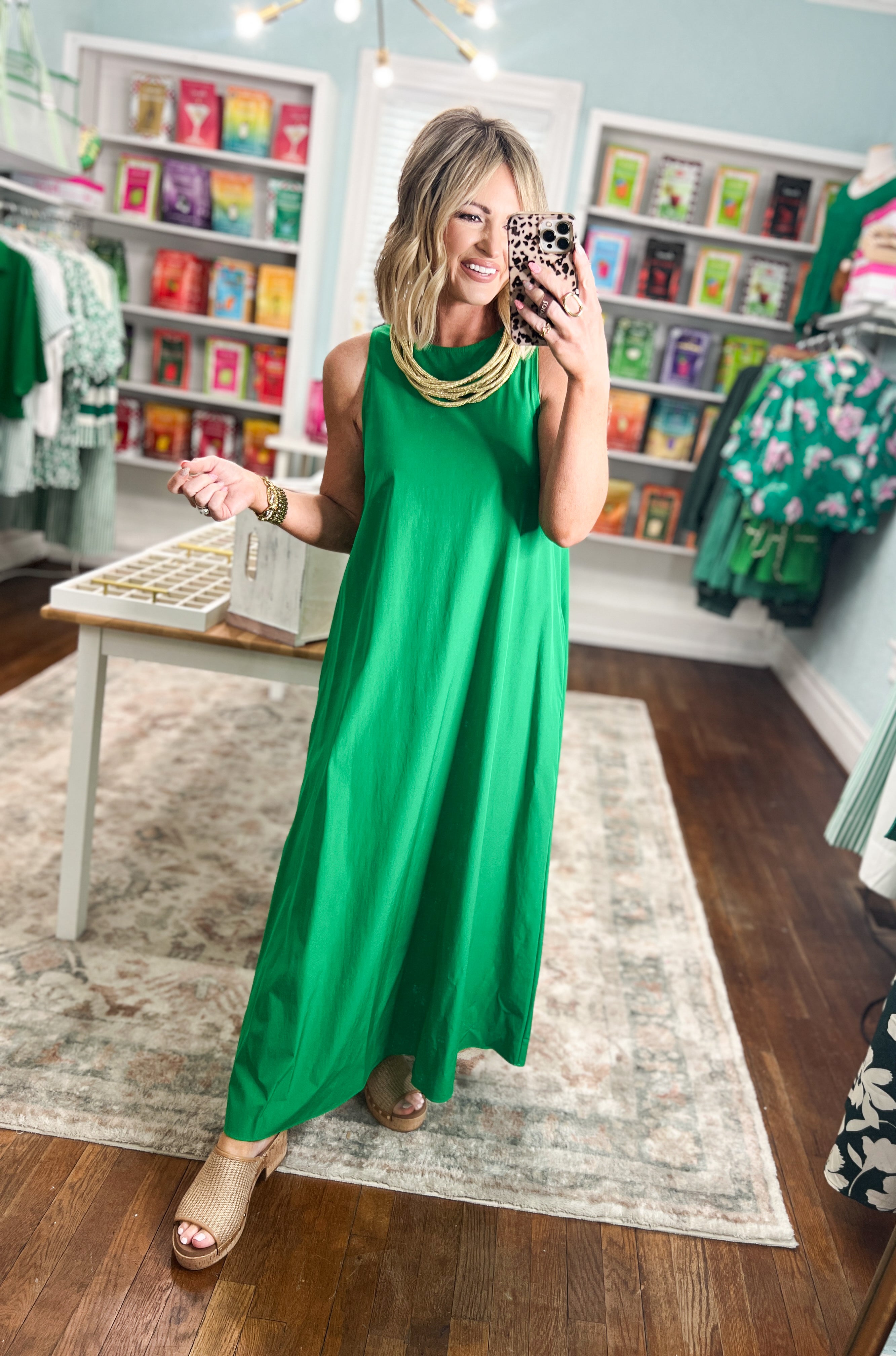 Not Just Anyone Midi Dress - Green