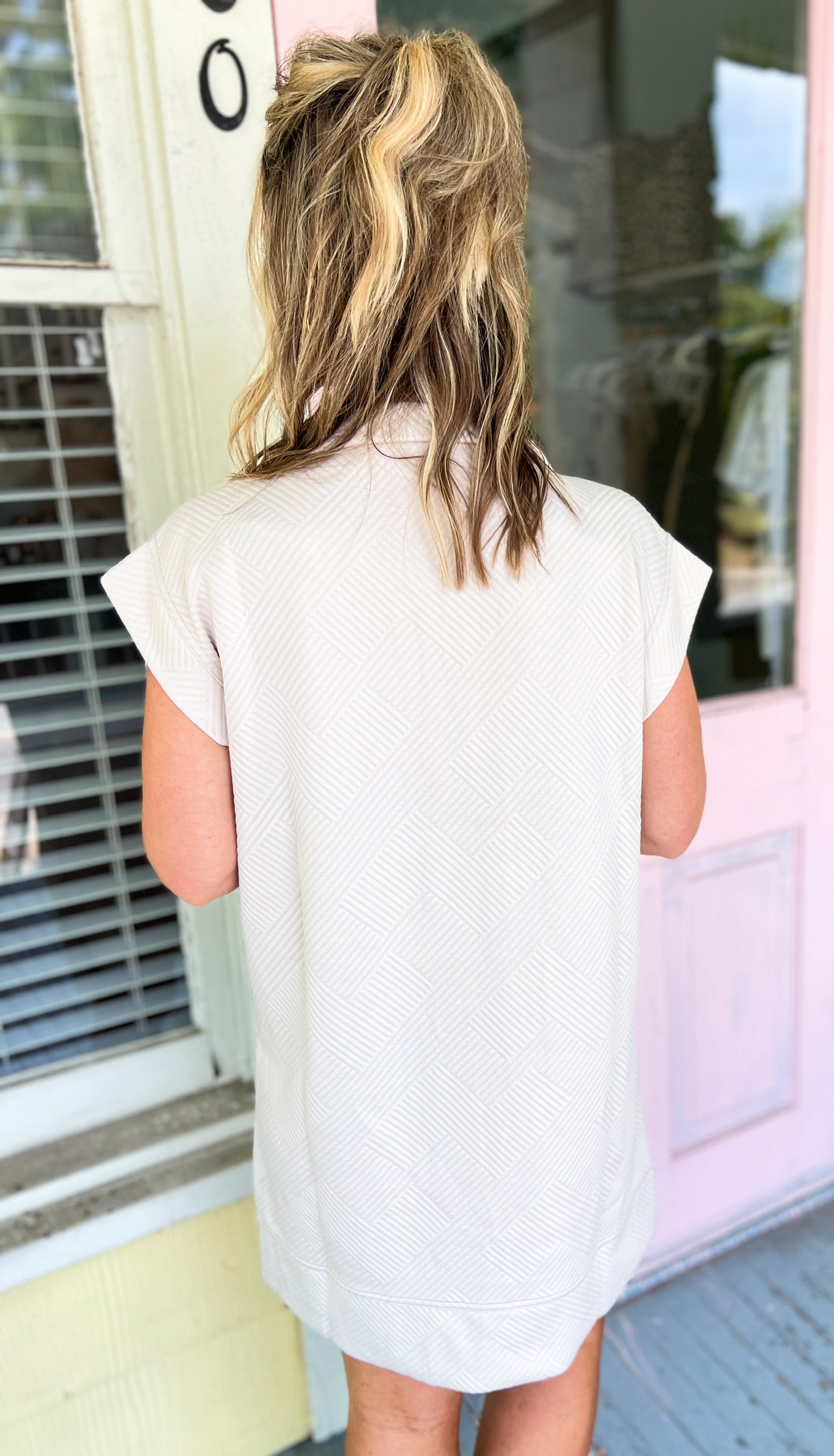 Stay On Your Mind Mini Dress - Sand Beige