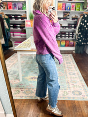 Wondering About the Wind Fleece Pullover - Lt. Plum