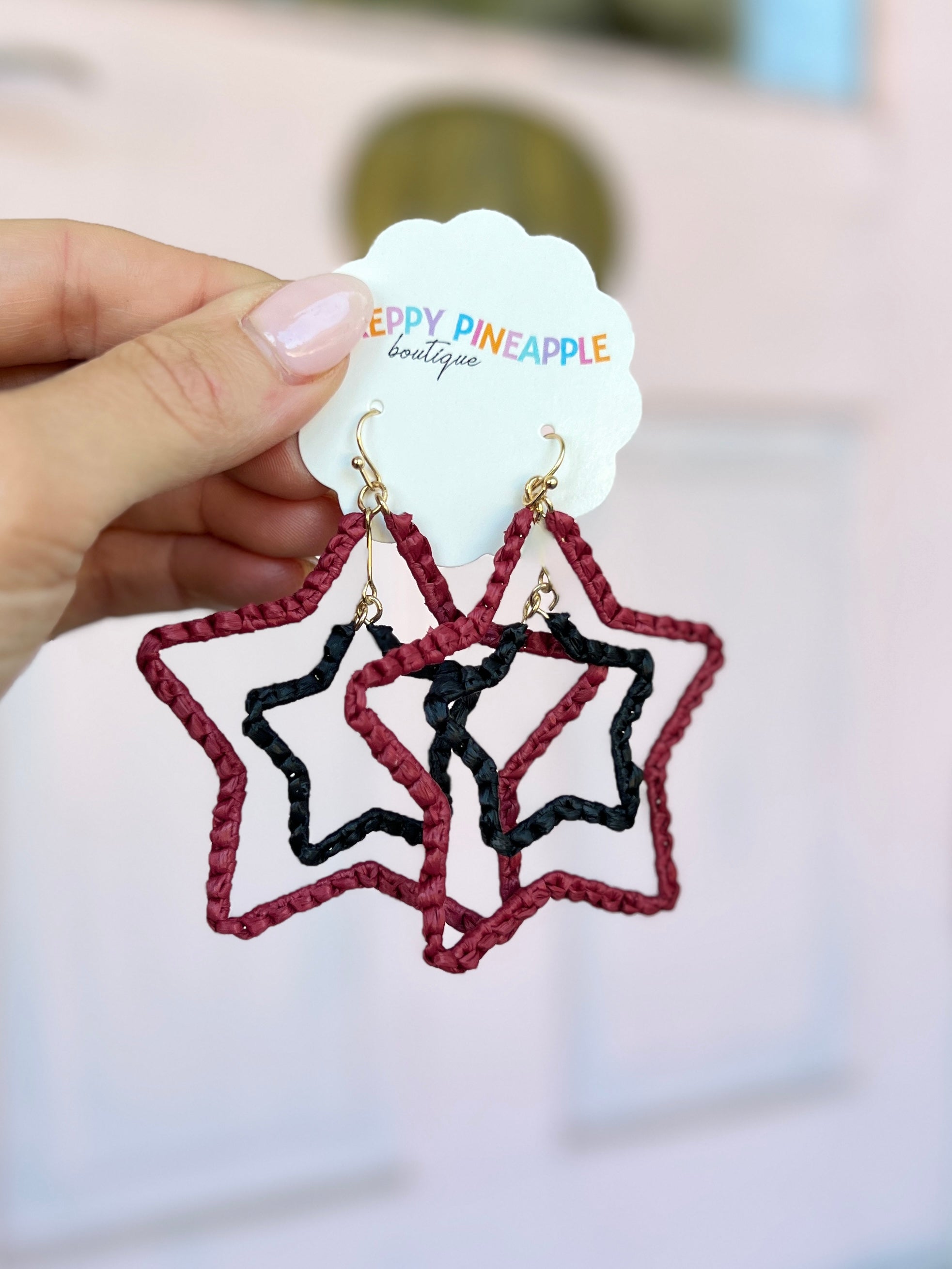 Raffia Star Shape Earrings
