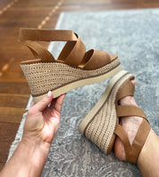 Churro Wedge Sandal - Tan