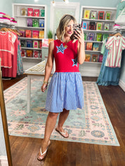 Stars and Sass Mini Dress - Red