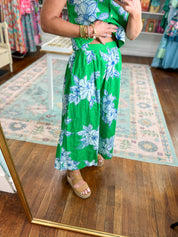 Flower Market MIDI SKIRT - Green