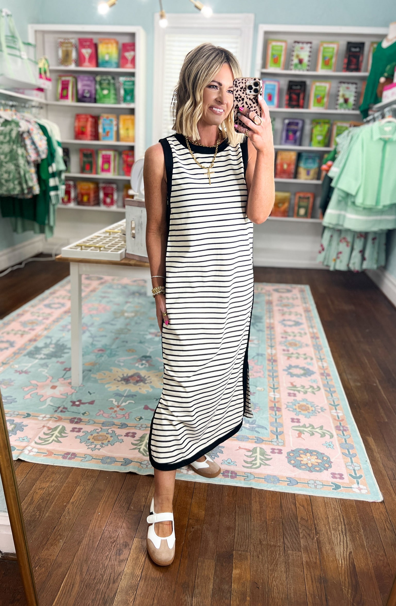 Out For The Day Midi Dress - Ecru