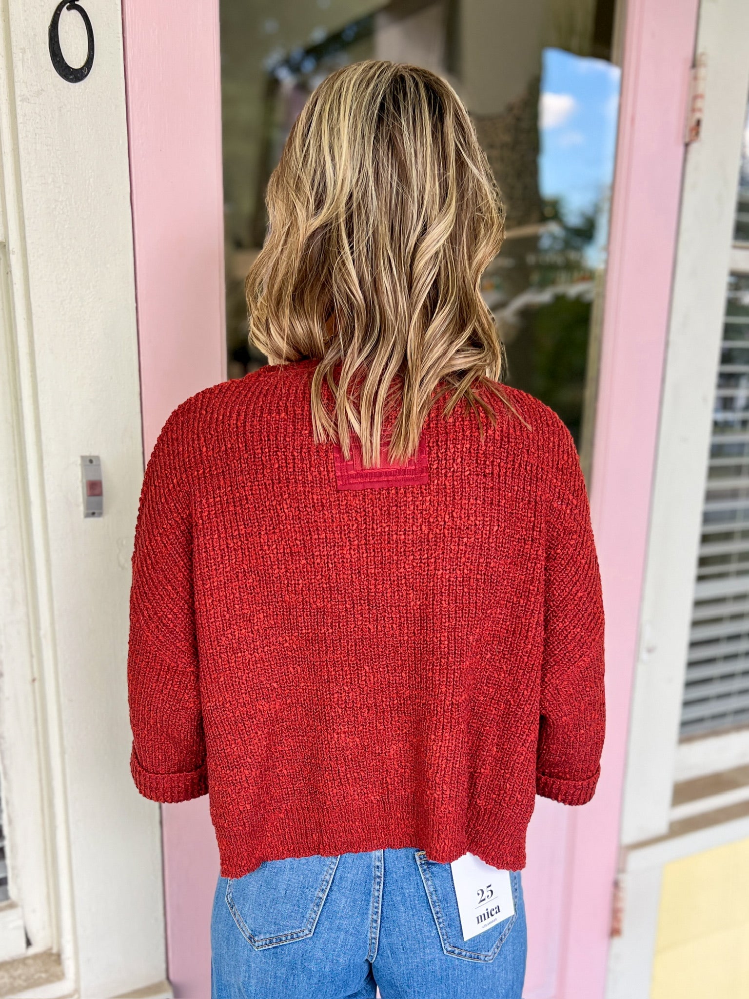Speak Up Split Neck Sweater - Dk. Olive