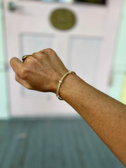 CZ Ring Accent Cable Cuff