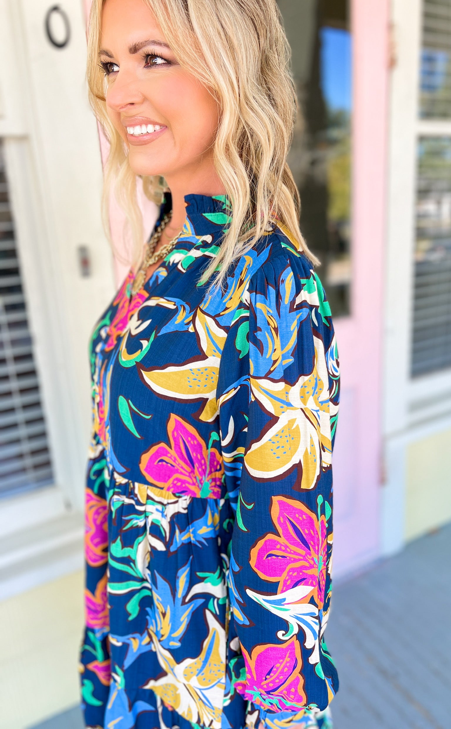 Bold By Accident Floral Babydoll Dress