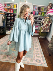 Skies the Limit Denim Dress