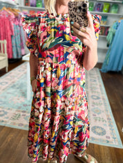 Wildflower Weekend Floral Midi Dress