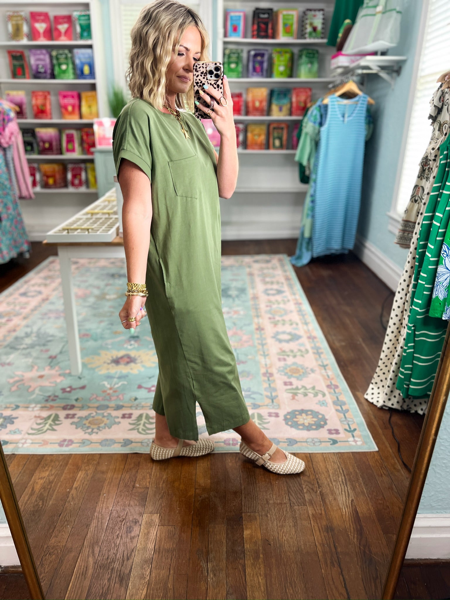 A Clear Mind Midi Dress - Lt. Olive