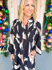 Urban Lifestyle Abstract Midi Dress